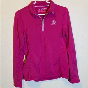 1st layer Bogner half zip pink sweater